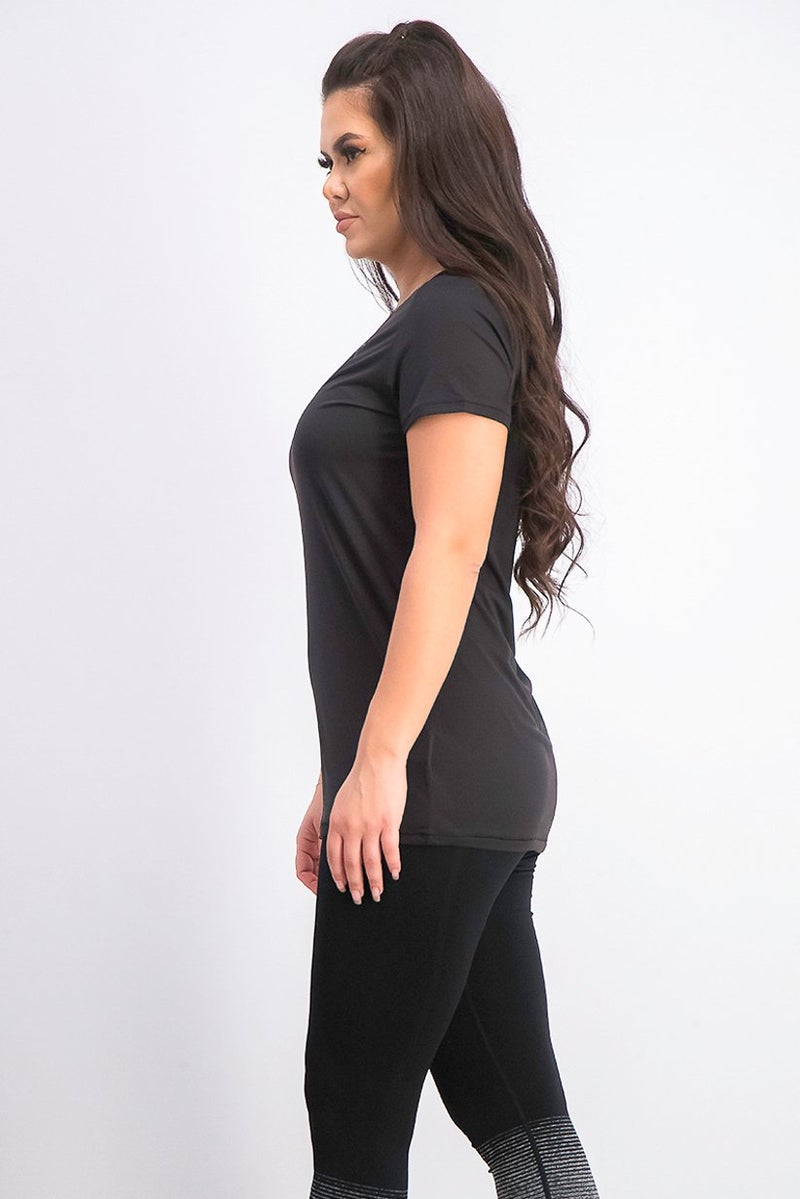 PUMA Women Studio Lace Keyhole Tee, Black - Image 2